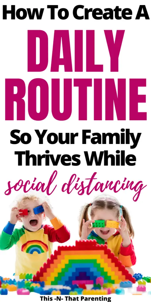 The best way to calm the chaos in a household is to have family routine daily schedules in place. This article gives you step-by-step directions to create a routine or schedule that is customized for your family's needs. You will get family routine ideas and have a chart to post by the time you finish! You can control how your family spends their time!!