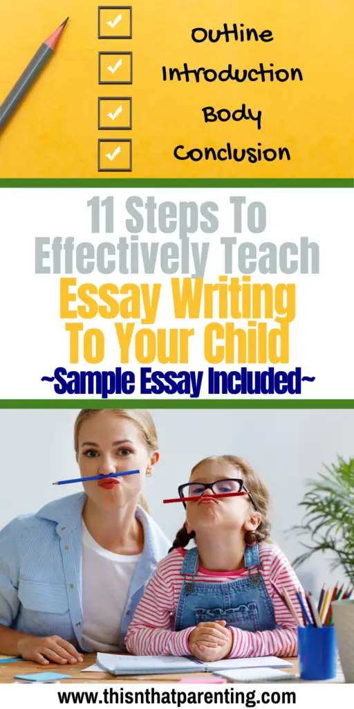 how to teach a child essay writing
